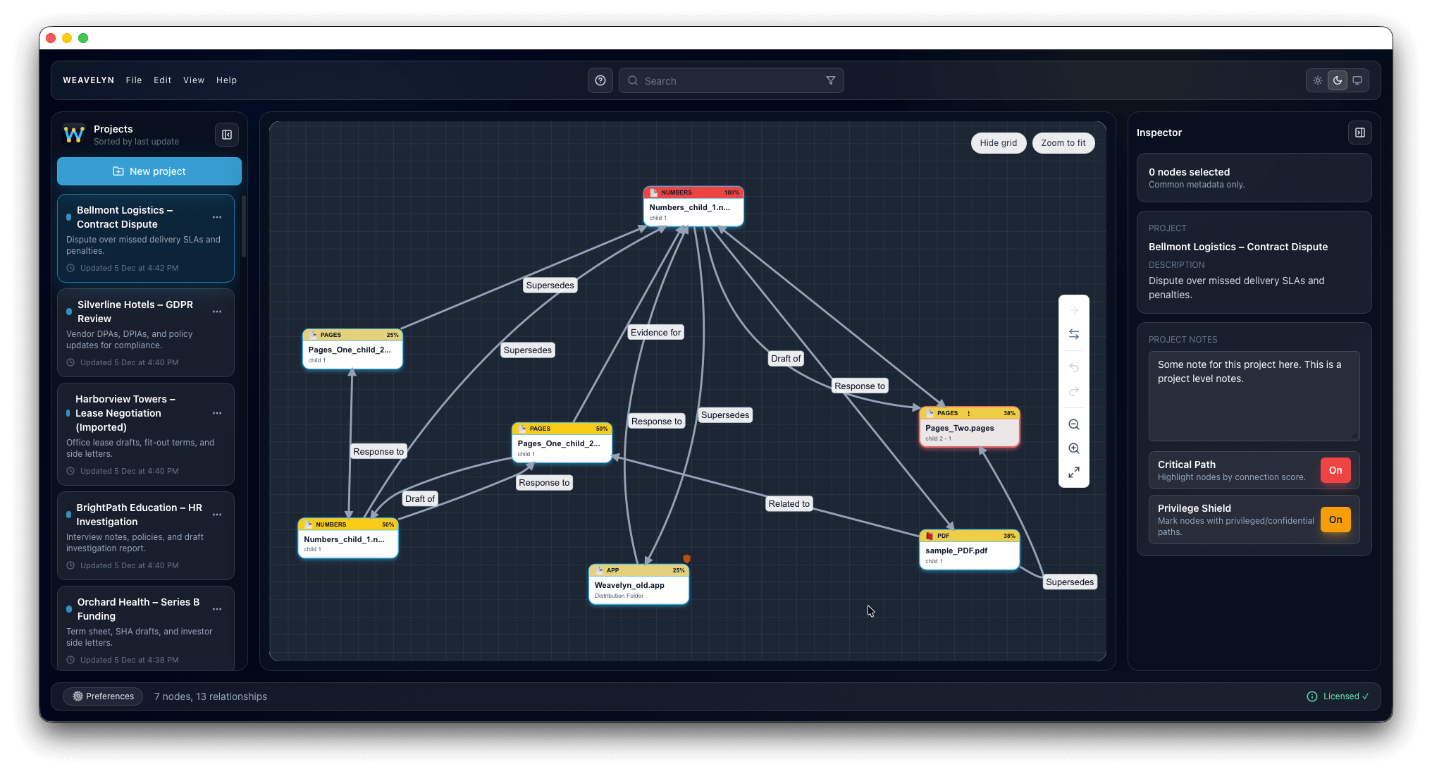 Multiple Project and Dark Mode